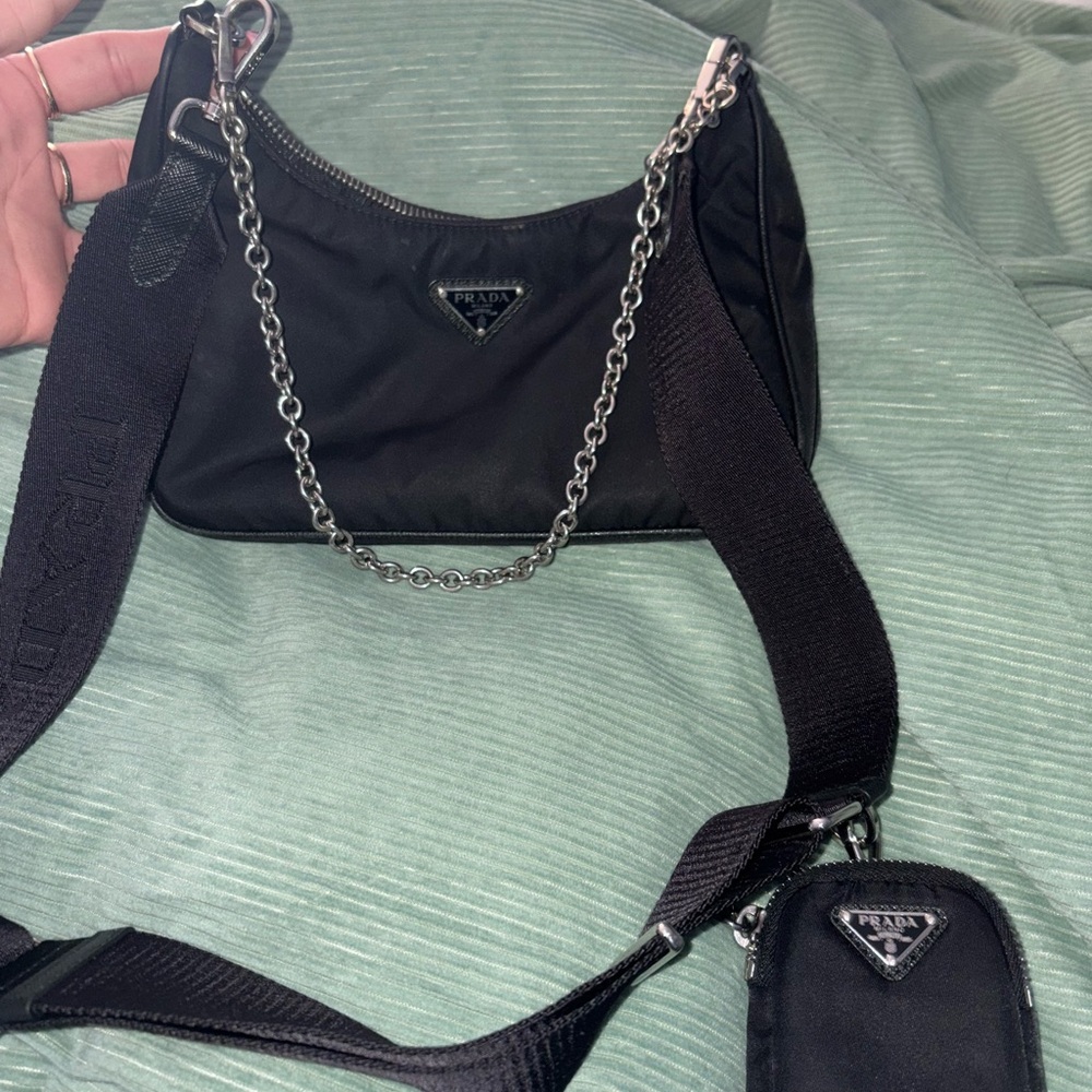 Prada Black Nylon Zip Pouch - Picture 2 of 9